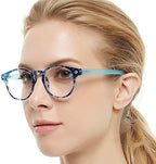 OCCI CHIARI Lightweight Designer Acetate frame Stylish Reading Glasses For Women (Purplish Blue,+1.75)