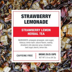 Tiesta Tea - Strawberry Lemonade, Loose Leaf, Strawberry Lemon Herbal Tea, Premium Non-Caffeinated Fruit Blend, Make Hot or Iced & Brews Up to 25 Cups, 2 Ounce Resealable Pouch
