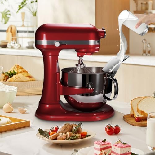 2026 Design Pouring Shield Attachment Compatible with KitchenAid Stand Mixer, Stainless Steel, Food-Grade, Easy to Clean – Mess-Free Ingredient Pouring Shield