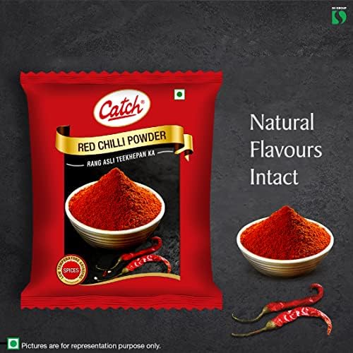 Catch Red Chilli Powder 200g (7.05 oz) | Hot & Spicy Ground Red Pepper | Authentic Indian Lal Mirch for Spicy Curries & Seasoning | High Pungency | Non-GMO