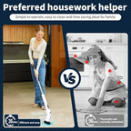 Electric Spin Scrubber - Cordless Cleaning Brush with Digital Display, 2 Speeds, 8 Brush Heads, IPX7 Waterproof, Adjustable Long Handle for Bathroom, Tub, Tile, Shower, and Car