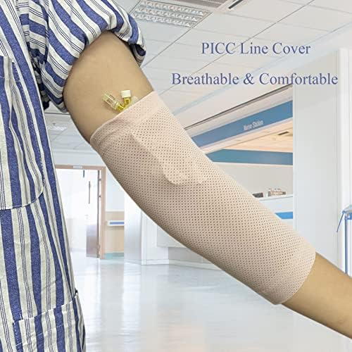 EDWERD HXCH Ultra-Soft PICC Line Cover, Adult PICC Sleeve Arm Nursing Cast Protector, Non-Slip, Breathable, Comfortable, M