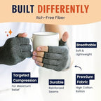 Dr. Frederick's Original Arthritis Compression Gloves for Women & Men - Doctor-Developed Fingerless Hand Support for Arthritis Pain, Carpal Tunnel, Swelling & Poor Circulation - Everyday Wear - Small