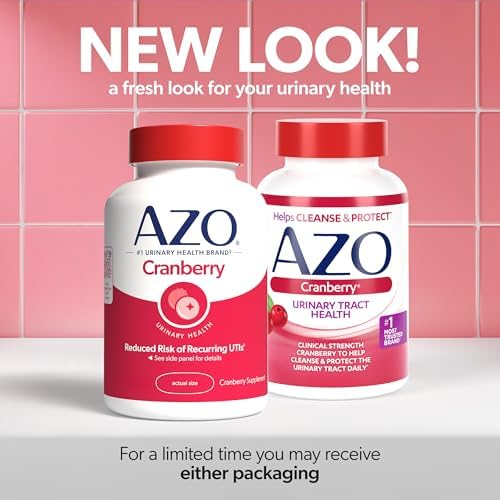 AZO Cranberry Supplement, Made with Concentrated Whole Fruit Cranberry Powder to Help Cleanse and Protect the Urinary Tract*, Sugar Free Cranberry Pills, Non-GMO, 100 Softgels