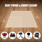 40"x 40" Fire Pit Mat - Fireproof & Heat Resistant Wood Stove Mat for Deck, Patio, Lawn - Fiberglass Insulation Floor Protector for Camping, BBQ, Tent Stoves