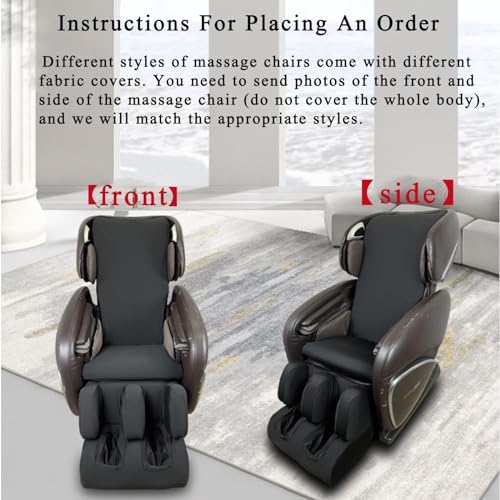 Full Body Shiatsu Massage Chair Protective Cover,Massage Chair Zero Gravity Full Body Stretch Fabric Cover Reclining Massage Chair Cover Pet Protector,Gray,lower body