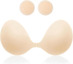 MITALOO 2026 Seamless Sticky Bra Slicone Adhesive Bra Push Up Invisible Strapless Backless Covers for Women