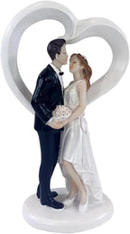 Wedding Cake Topper Bride and Groom Figurine Elegant Resin Cake Decoration for Weddings Engagements Anniversaries