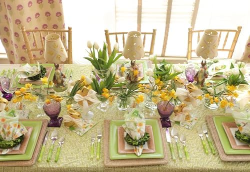 Caspari Bunnies and Daffodils Paper Luncheon Napkins, 20 Per Package