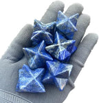 Natural Lapis Lazuli Merkaba Hexagonal Star Crystals and Healing Stone,1 Inchs Crystal Protection Sacred Meditation Energy Healing Chakra