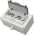AC220V Outdoor Waterproof Button Control Switch Box Emergency Stop Start Indicator Light self-Recovery Switch Junction Box (Color : 5)