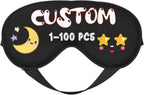 Custom Sleep Mask Add Your Design for Men & Women Personalized Eye Mask with Your Text Logo Image Customized Masks for Gifts Black