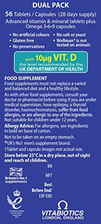 Vitabiotics Ltd Vitabiotics Wellman Plus, 56 Tablets/Capsules