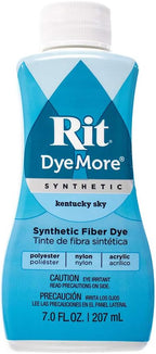 Rit DyeMore 7 Oz. Synthetic Liquid Fiber Dye for Clothing, Décor, and Crafts – Kentucky Sky (1 Pack)