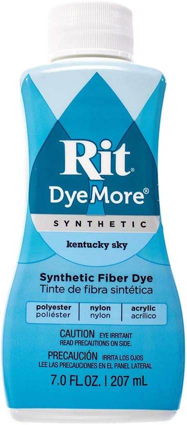 Rit DyeMore 7 Oz. Synthetic Liquid Fiber Dye for Clothing, Décor, and Crafts – Kentucky Sky (1 Pack)