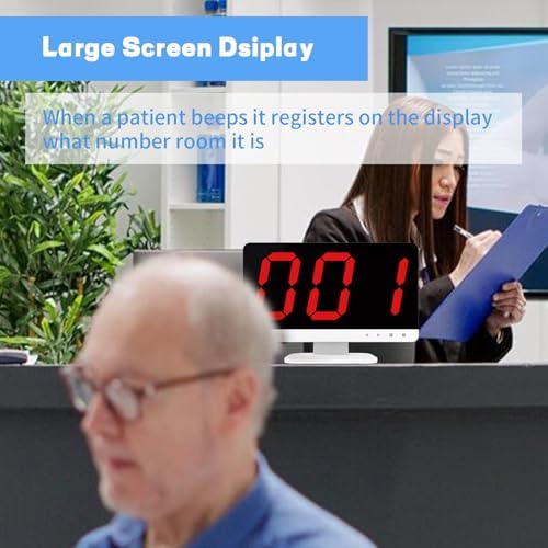 Nurse Call System - 1000ft Wireless Call Bell System,10 Alert Emergency Call Buttons for Elderly with 1 Display Receiver for Assisted Living Medical Clinic Nurses Station Home Hospital