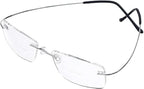 Jcerki Super Light Titanium alloy Bifocal Reading Glasses Men Women Fashion Rimless Reading Eyeglasses + Eyewear Case