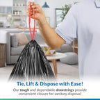 Reli. 30 Gallon Trash Bags Drawstring (25 Count) | Black Garbage Bags 30 Gallon Heavy Duty | Large for Home & Outdoor Use | Drawstring