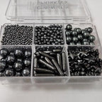Homankit Black Pearl Sprinkles for Cake Decorating, Edible Black Star Sugar Sprinkles for Cake Decorations Baking Cupcake Toppers Ice Cream Toppings and Cookie Decorating Wedding Party Christmas Supplies