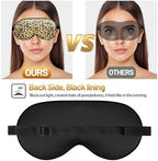 Sleep Mask, Silk Eye Mask for Sleeping with Adjustable Strap, Blindfold Eyeshade for Men & Women, Comfortable & Soft Eye Cover Eyeshade for Night Sleep (Leopard)