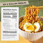 Momofuku Soy and Scallion Ramen Noodles by David Chang, 4 Pack of Restaurant Quality Air-Dried Instant Noodles Now with More Sauce & 10g of Protein