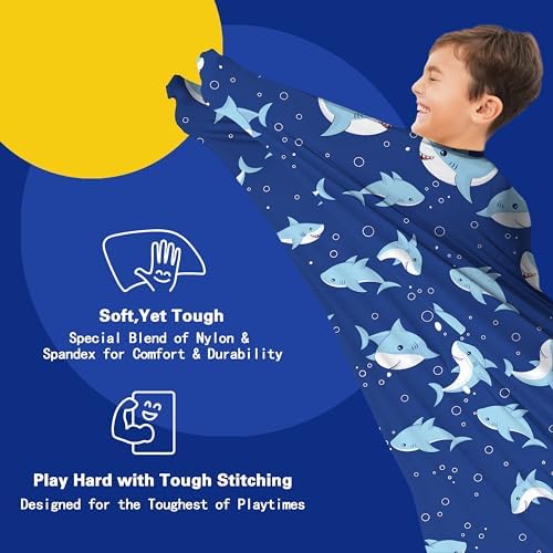 Shark Sensory Body Sock Full-Body Wrap - Help Children with Autism to Relieve Stress - Stretchy Breathable Sensory Sack for Boys, Girls (X-Large)
