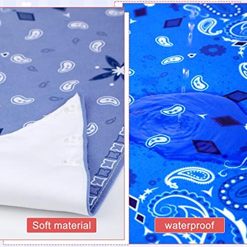Jiuguva 8 Pack Adults Drool Bandana Bibs Paisley Large Soft Neutral Bibs Absorbent Bandana Set for Special Needs Men Women Elderly 8 Colors