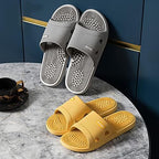 Acupressure Massage Slippers for Plantar Fasciitis for Women Acupuncture Slippers Arthritis Neuropathy Pain Relief Non-Slip Massage Sandals Women Stress Relief Gifts for Bath (US Men 7.5-8.5, Grey)