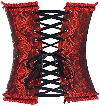 SHYMMUO Corset Tops for Women Sexy Overbust Bustier Lace Up Strapless Party Club Fairycore Renaissance Halloween Costume