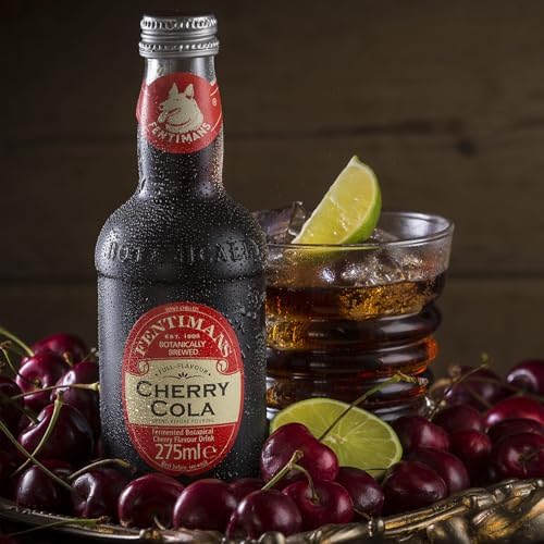 Fentimans Botanically Brewed Classic Cherry Cola Sparkling Soda, 9.3 fl oz Bottles – Premium Craft Soda/Mixer for Cocktails & Refreshing Drinks