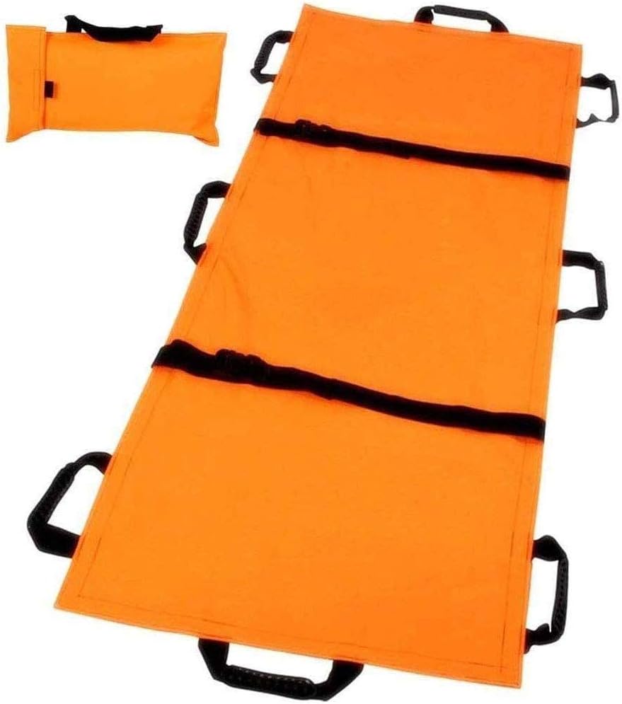 Transfer Blanket with Handles,Soft Folding First Aid Stretcher with 8 Handles, Portable Thickened Canvas Emergency Stretcher Patient Lifter Home Stretch