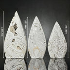 Unique White Agate Crystal Cave Tower - Natural Stone Ornament for Home & Jewelry Decor, Perfect DIY Accessory & Gift for Christmas, Halloween, Easter