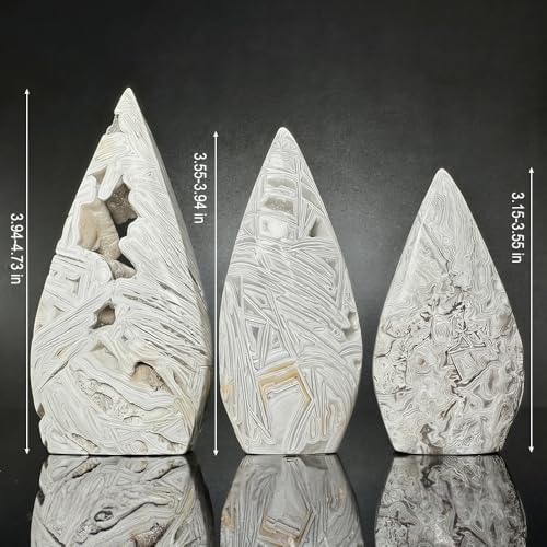 Unique White Agate Crystal Cave Tower - Natural Stone Ornament for Home & Jewelry Decor, Perfect DIY Accessory & Gift for Christmas, Halloween, Easter