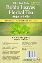 Boldo Leaves Herbal Tea — Hojas de Boldo (Peumus boldus) — Net Wt. 113 g (4 oz) — 100% Natural, Caffeine Free, Traditional Loose Leaf Boldus Herbal Infusion — Digestive & Liver Support — Sun-Dried