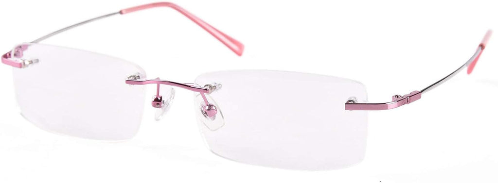 Agstum Blue Light Blocking Glasses - Flexible Rimless Titanium Alloy Eyeglasses Frames Clear Lens