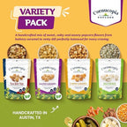 Cornucopia Popcorn Variety Pack – Gourmet Popcorn from Austin. Four Flavors: Salted Caramel, Cheesy Caramel, Butter Pecan & Dill Pickle. Handcrafted, Gluten-Free & Irresistibly Delicious 4-Bag Set