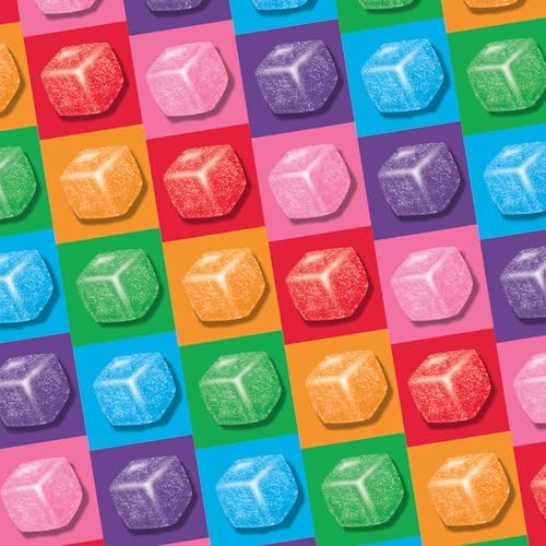 WARHEADS Cubes - Sour, Sweet & Fruity Chewy Candy with New Sour Fruity Flavors: Orange, Watermelon, Blue Raspberry, Black Cherry, Strawberry & Green Apple - 2 lb Bulk Bag