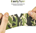 FRESINIDER 9 Rolls Self Adhesive Wrap Athletic Tape Gauze, Breathable Elastic Cohesive Bandage for Sports Injury & Pet (7 Pcs 2" x 5 Yards + 2 Pcs 1" X 5 Yards) (Woodland Camo)