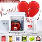 NLShan Wall-Mounted AED Cabinet, Metal Steel Plate Storage Cabinet with Snap Lock, Fits All Brands Cardiac Science, 14.2 x 7.8 x 15.7 Inch