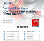 Bleeding Control Kit - Essential Supplies for Hemorrhage Emergencies | Quick Clot, Compact, Instant Access | Standard Pack 13 Pcs