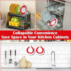 Collapsible Colander - Small Strainer Basket, Side-Drain Design, Dishwasher Safe Food Strainer for Pasta, Fruits, Vegetables