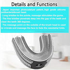 2 Pcs Silicone U-Shaped Toothbrush Replacement Head Compatible with Ultrasonic Toothbrush,360 Degree Silicone Head for Teeth Cleaning, Sonic Toothbrush Tool Head Accessories for Adults