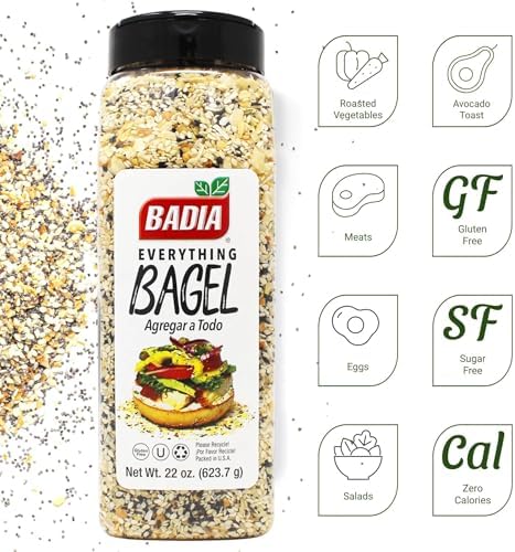 Badia Everything Bagel Seasoning Blend, 22 oz - Sesame Seed, Poppy Seed, Garlic, Onion and Salt