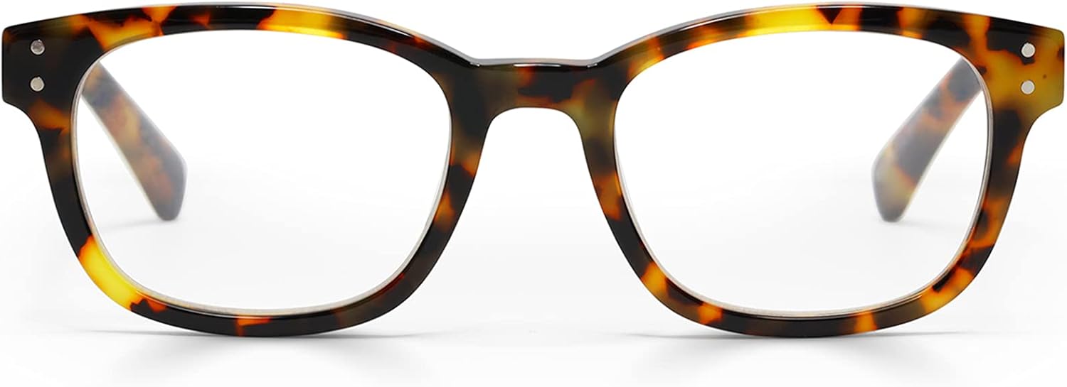 eyebobs - Biff (Wide) | Premium Reading Glasses for Men and Women | Square Frame for Wide Faces | Available in 0.0x - 4.0x