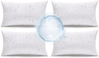 MIULEE 12x20 Outdoor Pillows,Set of 4 Throw Pillows Waterproof,Soft Support Throw Inserts Decorative Water Resistant for Patio Furniture and Garden