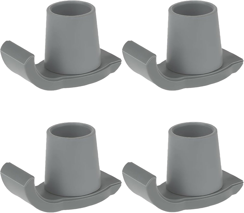 4 Pcs Walker Glide Skis, Universal Fit Walker ski Glides, Heavy Duty Rubber Walker Glides Walker Feet Replacement(Grey)