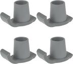 4 Pcs Walker Glide Skis, Universal Fit Walker ski Glides, Heavy Duty Rubber Walker Glides Walker Feet Replacement(Grey)