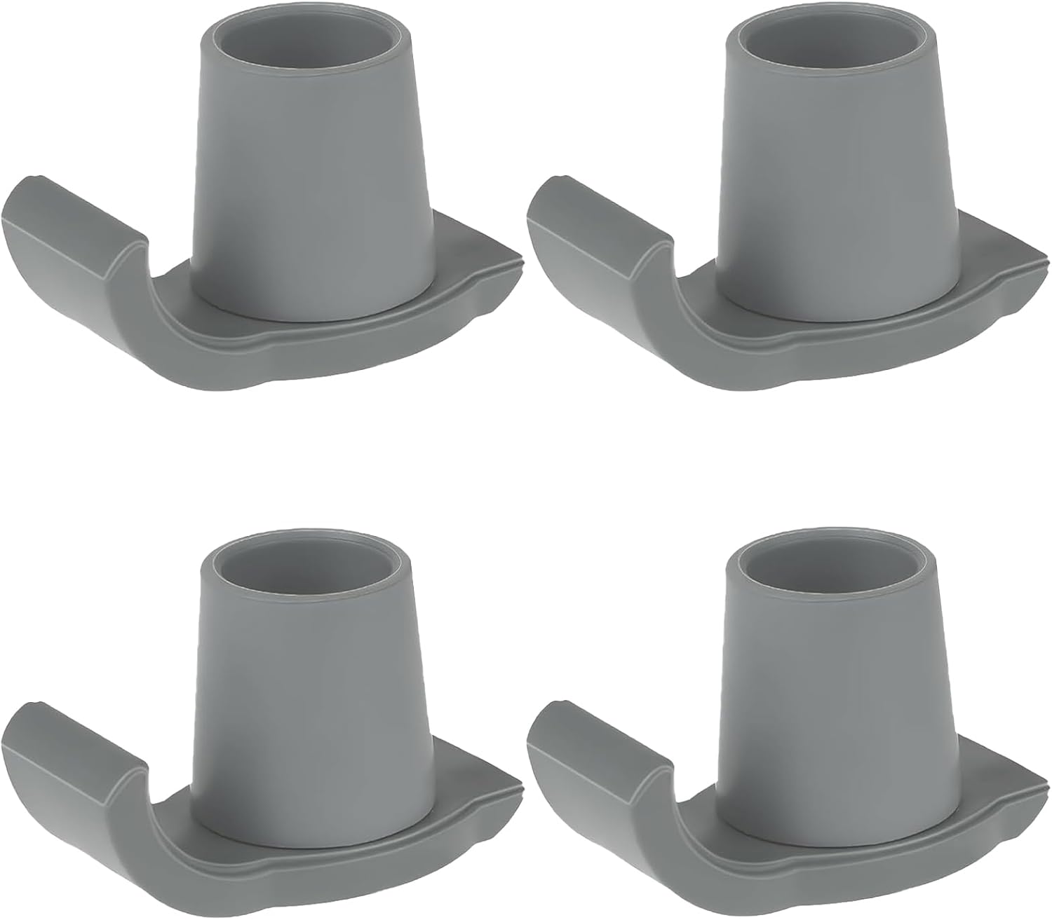 4 Pcs Walker Glide Skis, Universal Fit Walker ski Glides, Heavy Duty Rubber Walker Glides Walker Feet Replacement(Grey)