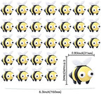 24Pcs Bumble Bee Cupcake Toppers Little Figurine Bee Cupcake Picks Oh Babee Cake Decorations for Bee Theme Baby Shower Kids Boys Girls Birthday Party Decoration Supplies