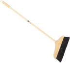 Alipis Soft Horse Hair Bristle Wooden Broom Static Household Floor Brush for Carpet Tile Cleaning Heavy Duty Dust Sweeper for Kitchen and Outdoor Use